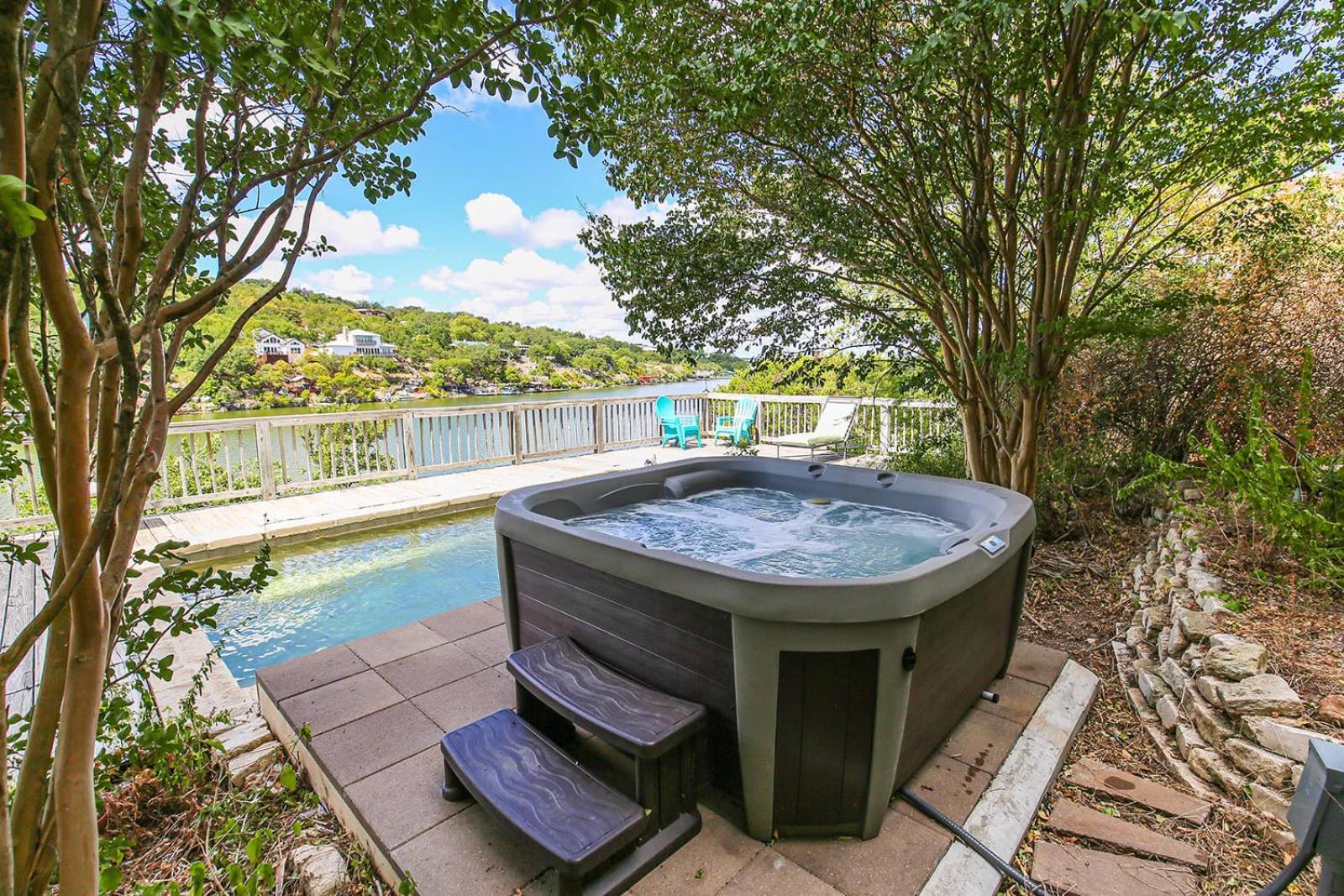 Luxury Lake Marble Falls House With Swimming Pool Hot Tub And Private Boat Slip Exterior photo